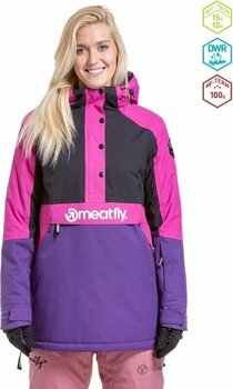 Veste de ski Meatfly Aiko Womens SNB and Ski Jacket Petunia/Black S - 2