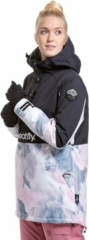 Giacca da sci Meatfly Aiko Womens SNB and Ski Jacket Clouds Pink/Black S - 6