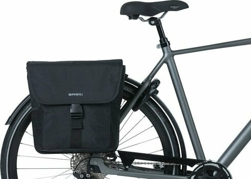 Bicycle bag Basil GO Double Bicycle Bag Solid Black 32 L - 5
