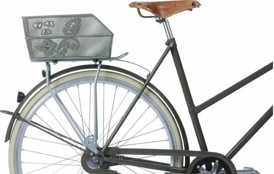 Nosič na bicykel Basil Cento Flower Bicycle Basket Rear Olive Green Košík na bicykel - 4
