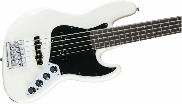 5-strängad basgitarr Fender Deluxe Active Jazz Bass V PF Olympic White - 4
