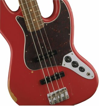 Basse électrique Fender Road Worn 60s J-Bass Pau Ferro Fiesta Red - 5