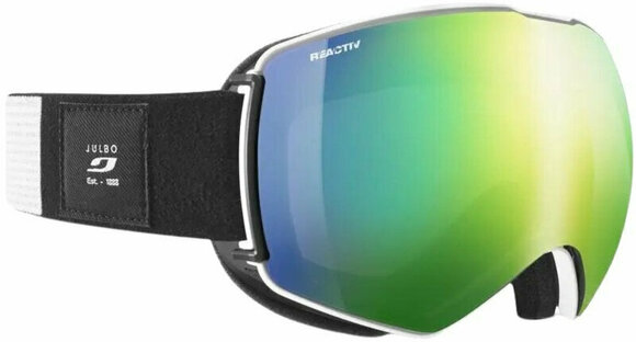 Ski Goggles Julbo Lightyear White/Black Reactiv 1-3 High Contrast Green Ski Goggles - 2