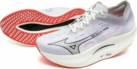Road running shoes Mizuno Wave Rebellion Pro 2 White/Harbor/Mist Cayenne 43 Road running shoes - 6