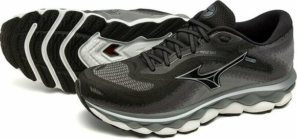 Road running shoes Mizuno Wave Sky 7 Black/Glacial Ridge/Stormy Weather 42,5 Road running shoes - 7