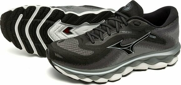 Road running shoes Mizuno Wave Sky 7 Black/Glacial Ridge/Stormy Weather 46,5 Road running shoes - 7