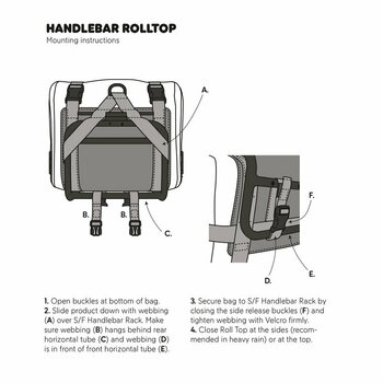 Чанта за велосипеди Fjällräven S/F Handlebar Rolltop чанта Black 1,5 L - 7