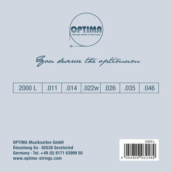 Akusztikus gitárhúrok Optima 2000.L Silver Acoustic Light - 2