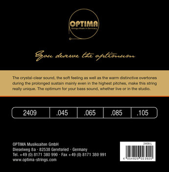 Struny do gitary basowej Optima 2409.L 24K Unique Gold Long Scale - 2