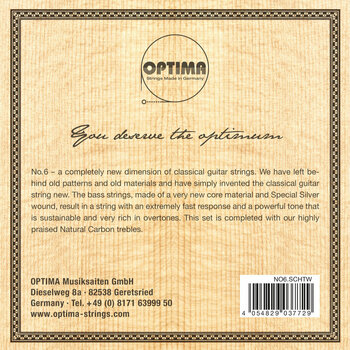 Cordes nylon Optima NO6.SCHTW No.6 Special Silver High Carbon Wound G3 - 2