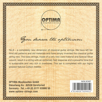 Corzi de nylon Optima NO6.SCMT No.6 Special Silver Medium Carbon - 2