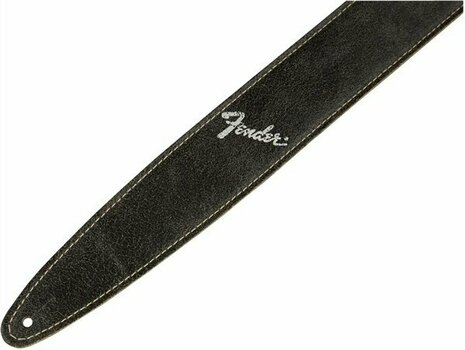 Tracolla Pelle Fender 2" Distressed Leather Strap Black - 2