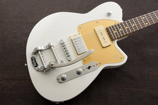 Electric guitar Reverend Guitars Double Agent OG Bigsby Pearl White - 2