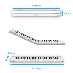 Digital Stage Piano Carry-On Folding Piano 49 Digital Stage Piano White - 2