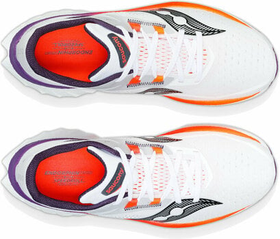 Pantofi de alergare pe șosea Saucony Endorphin Speed 4 Mens Shoes White/Viziorange 44,5 Pantofi de alergare pe șosea - 4