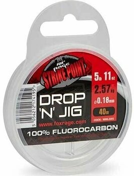 Fiskelina Fox Rage Strike Point Drop N Jig Fluorocarbon 0,35 mm 16,58 lb 40 m Linje - 2