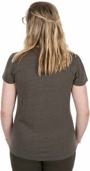 Tee Shirt Fox Tee Shirt Womens V-Neck T-Shirt Dusty Olive Marl/Mauve Fox XL - 3