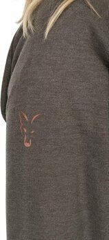 Sweatshirt Fox Sweatshirt Womens Zipped Hoodie Dusty Olive Marl/Mauve Fox L - 7