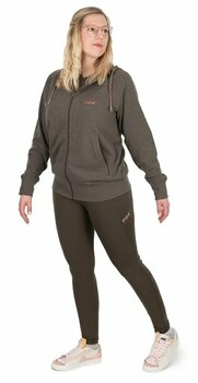 Sweatshirt Fox Sweatshirt Womens Zipped Hoodie Dusty Olive Marl/Mauve Fox XL - 4