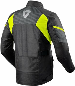 Tekstiljakke Rev'it! Jacket Duke H2O Black/Neon Yellow L Tekstiljakke - 2