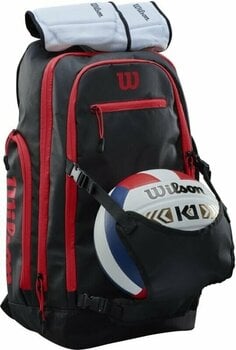 Acessórios para jogos de bola Wilson Indoor Volleyball Backpack Black/Red Mochila Acessórios para jogos de bola - 2