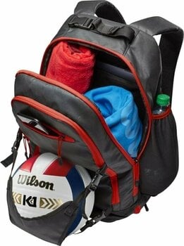Accessoires pour jeux de balle Wilson Indoor Volleyball Backpack Black/Red Sac à dos Accessoires pour jeux de balle - 3