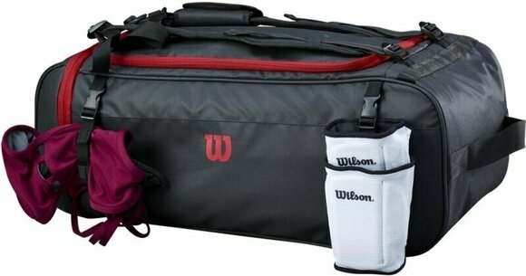 Tennistasche Wilson Duffle Bag Black/Red Tennistasche - 4