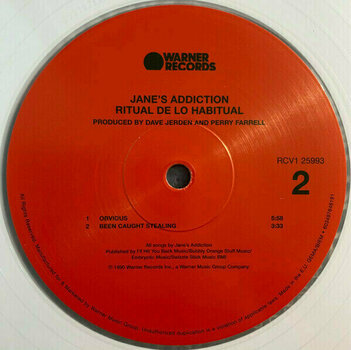 Vinyl Record Jane's Addiction - Ritual De Lo Habitual (30th Anniversary) (Clear Translucent) (2 LP) - 4