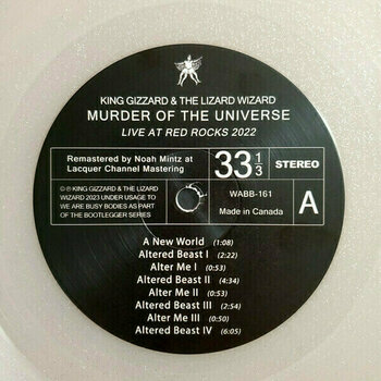 LP King Gizzard - Murder Of The Universe (Live At Red Rocks 2022) (Clear Sparkle Coloured) (LP + Puzzle) - 4