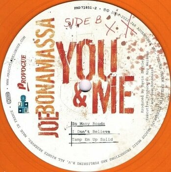 Płyta winylowa Joe Bonamassa - You & Me (Orange Coloured) (180g) (2 LP) - 3