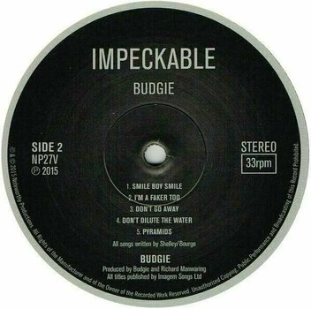 Vinyylilevy Budgie - Impeckable (Reissue) (180g) (LP) - 3