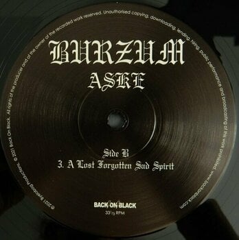 Vinyl Record Burzum - Aske (Limited Edition) (Reissue) (12" Vinyl) - 5