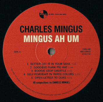 Грамофонна плоча Charles Mingus - Mingus Ah Um (Limited Edition) (Reissue) (180g) (LP) - 2