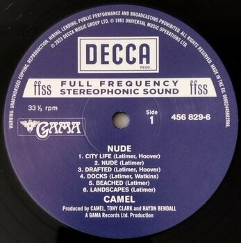Vinyl Record Camel - Nude (Remastered) (180g) (LP) - 2