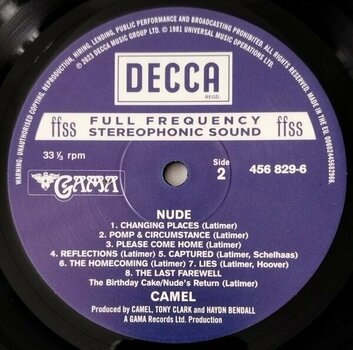 Vinylskiva Camel - Nude (Remastered) (180g) (LP) - 3