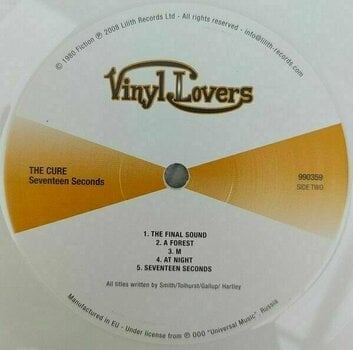 Vinyl Record The Cure - Seventeen Seconds (Reissue) (White Coloured) (LP) - 5