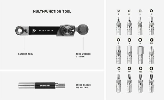 Многофункционален инструмент Topeak Torq Rocket Mini Ex 1 Многофункционален инструмент - 4