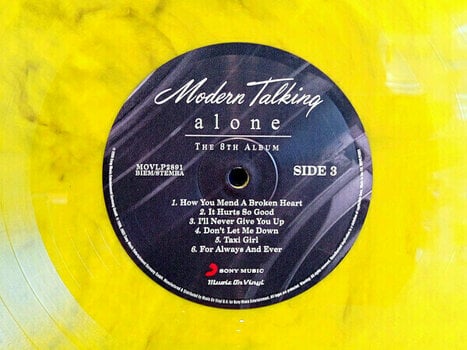 Disque vinyle Modern Talking - Alone (Limited Edition) (Yellow/Black Marbled) (2 LP) - 5