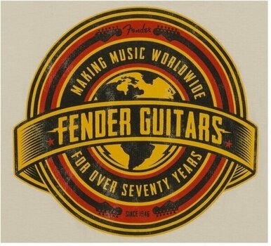 T-Shirt Fender Worldwide Men’s T-Shirt Tan L - 3