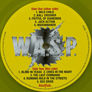 Schallplatte W.A.S.P. - Last Command (Reissue) (Yellow Coloured) (LP) - 3