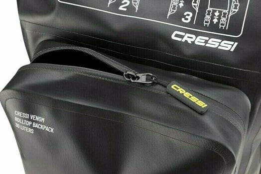Wodoodporna torba Cressi Venom Dry Backpack Black 30 L - 6