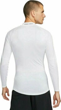 Fitness T-Shirt Nike Dri-Fit Fitness Mock-Neck Long-Sleeve Mens Top White/Black S Fitness T-Shirt - 2