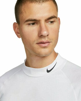Fitness T-Shirt Nike Dri-Fit Fitness Mock-Neck Long-Sleeve Mens Top White/Black S Fitness T-Shirt - 3