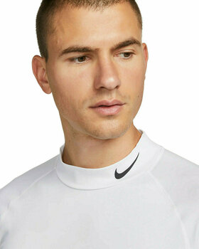 Fitness T-Shirt Nike Dri-Fit Fitness Mock-Neck Long-Sleeve Mens Top White/Black L Fitness T-Shirt - 3