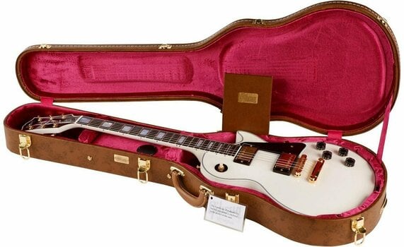E-Gitarre Gibson Les Paul Custom Gold Hardware Alpine White - 4