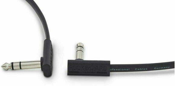 Câble de patch RockBoard Flat TRS Noir 60 cm Angle - Angle - 3