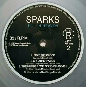 Vinyylilevy Sparks - No. 1 In Heaven (Reissue) (Translucent Crystal) (LP) - 3
