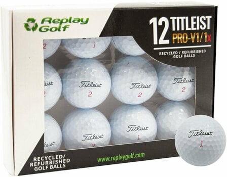 Použité golfové lopty Replay Golf Titleist Pro V1/Pro V1x Refurbished Golf Balls White 12 Pack - 2