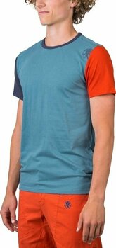 Outdoor T-Shirt Rafiki Granite Short Sleeve Brittany Blue/Ink/Clay M T-Shirt - 5