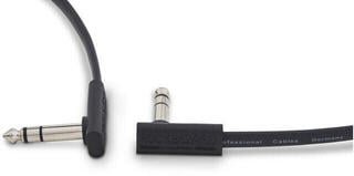 Cable de conexión RockBoard Flat TRS Negro/Angulado - Angulado - 3